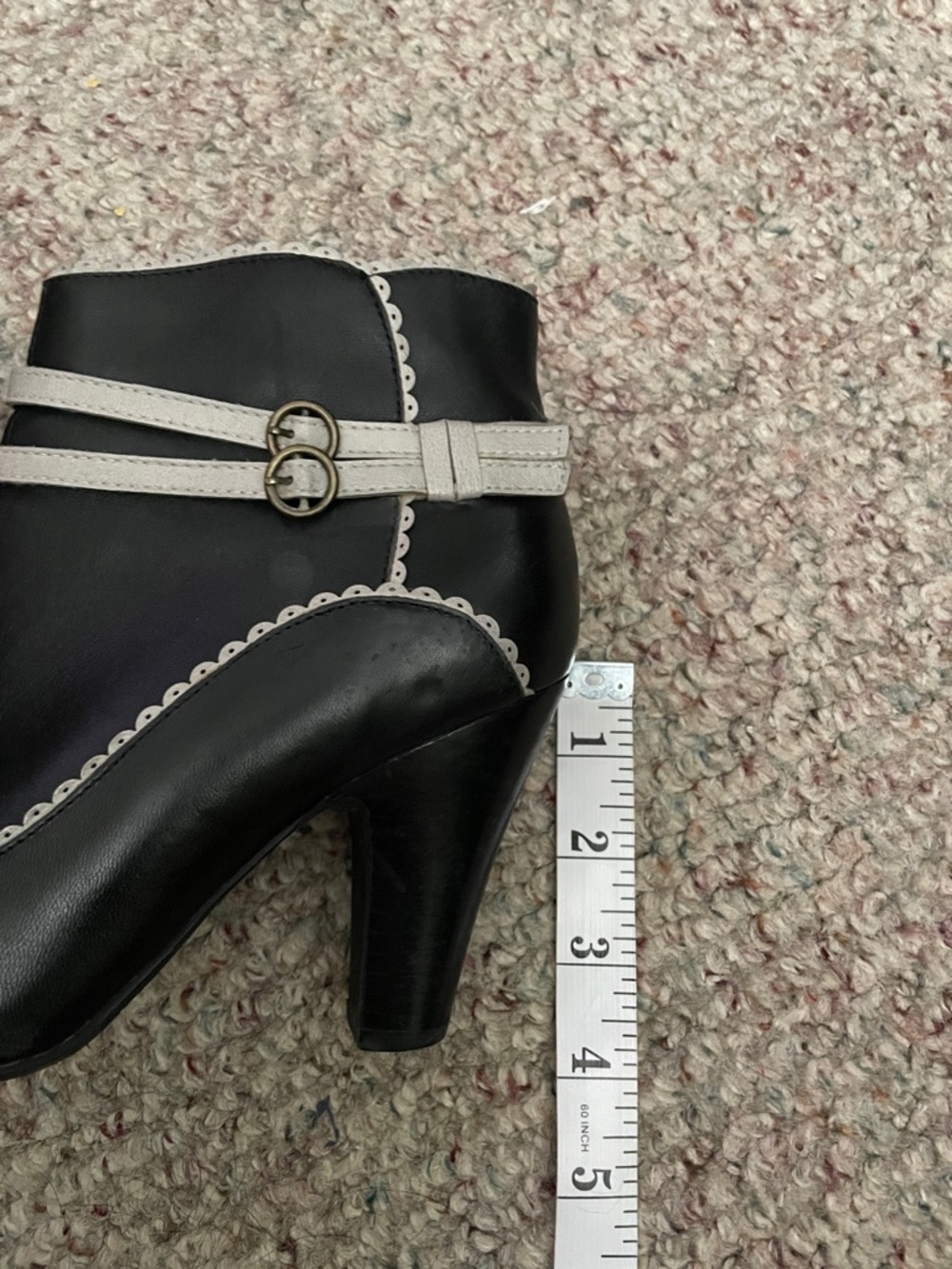 Miz mooz Black and grey nelly Ankle Boots - Classic Two-Tone Heels - Picture 4 of 7